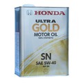 Масло HONDA ULTRA GOLD Моторное Синтетическое 5W-40 4 Жестяная  0822099974