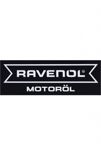 Наклейка RAVENOL Motoroel белая плоттер трафарет 250x75 мм