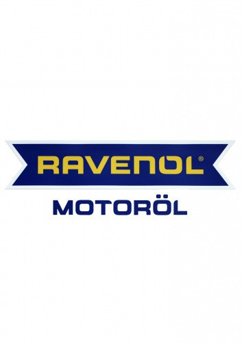 Наклейка RAVENOL Motoroel цвет.желтый/синий с обводкой 130х40 мм