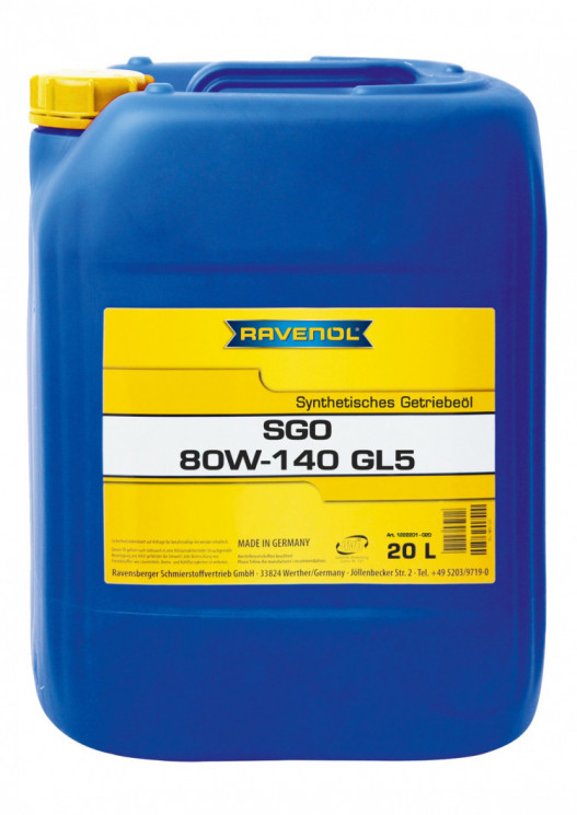 Трансмиссионное масло RAVENOL Getriebeoel SGO 80W-140